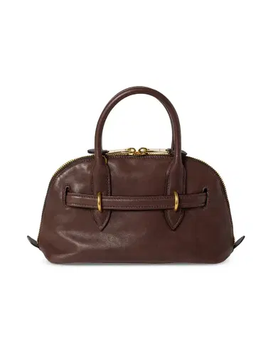 Miu Miu Women's Aventure Nappa Leather Top-Handle Bag - Dark Brown | Thumbnail 4