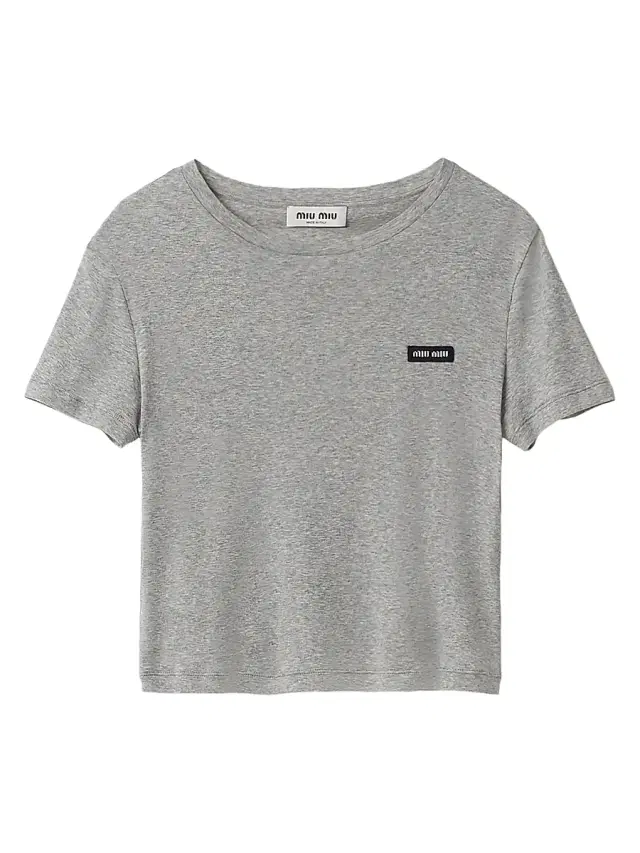 Women's Ribbed Jersey T-Shirt - Grey