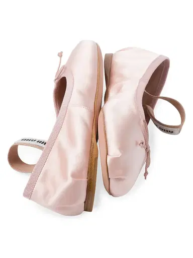 Miu Miu Women's Satin Ballerinas - Pink | Thumbnail 3 Miu Miu Women's Satin Ballerinas - Pink | Thumbnail 3