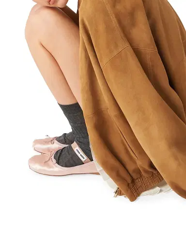 Miu Miu Women's Satin Ballerinas - Pink | Thumbnail 4 Miu Miu Women's Satin Ballerinas - Pink | Thumbnail 4