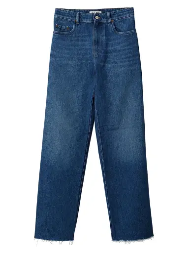 Miu Miu Women's Five-Pocket Denim Jeans - Blue | Thumbnail 1 Miu Miu Women's Five-Pocket Denim Jeans - Blue | Thumbnail 1