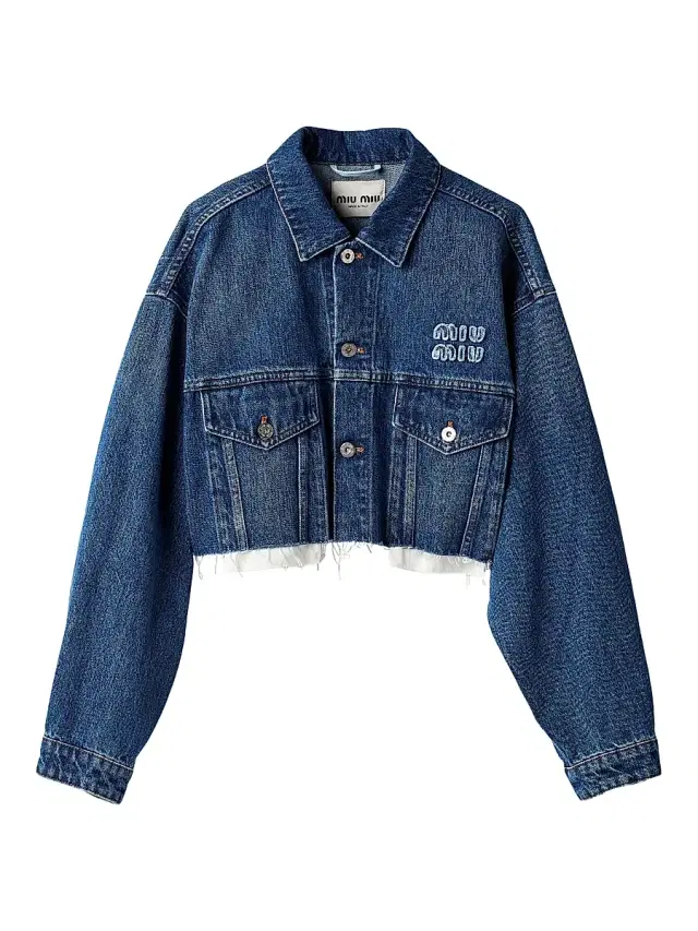 Miu Miu Women's Denim Blouson Jacket - Blue