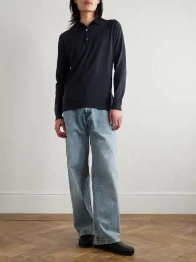 John Smedley Bradwell Fine-Knit Cotton Polo Shirt - Men | Thumbnail 2 John Smedley Bradwell Fine-Knit Cotton Polo Shirt - Men | Thumbnail 2