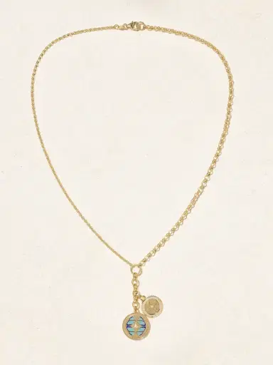 Foundrae Reverie & Internal Compass 18-karat Gold, Ceramic And Diamond Necklace | Thumbnail 4 Foundrae Reverie & Internal Compass 18-karat Gold, Ceramic And Diamond Necklace | Thumbnail 4