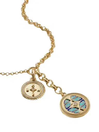 Foundrae Reverie & Internal Compass 18-karat Gold, Ceramic And Diamond Necklace | Thumbnail 1 Foundrae Reverie & Internal Compass 18-karat Gold, Ceramic And Diamond Necklace | Thumbnail 1
