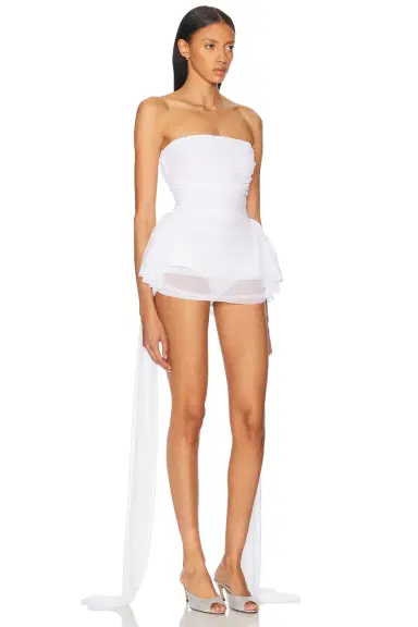 Norma Kamali Strapless Bill Pickleball Bow Dress | Thumbnail 2 Norma Kamali Strapless Bill Pickleball Bow Dress | Thumbnail 2