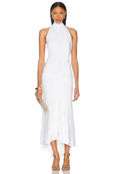 Alexandre Vauthier Halter Neck Midi Dress | Thumbnail 1 Alexandre Vauthier Halter Neck Midi Dress | Thumbnail 1