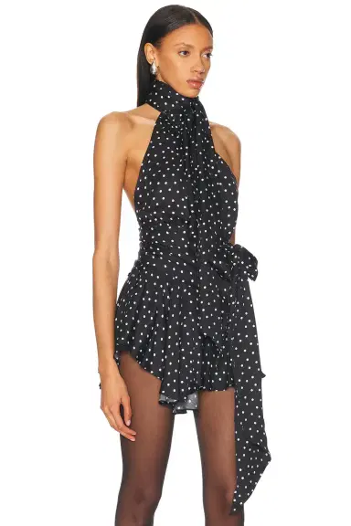 Alexandre Vauthier Polka Dot Sleeveless Blouse | Thumbnail 2
