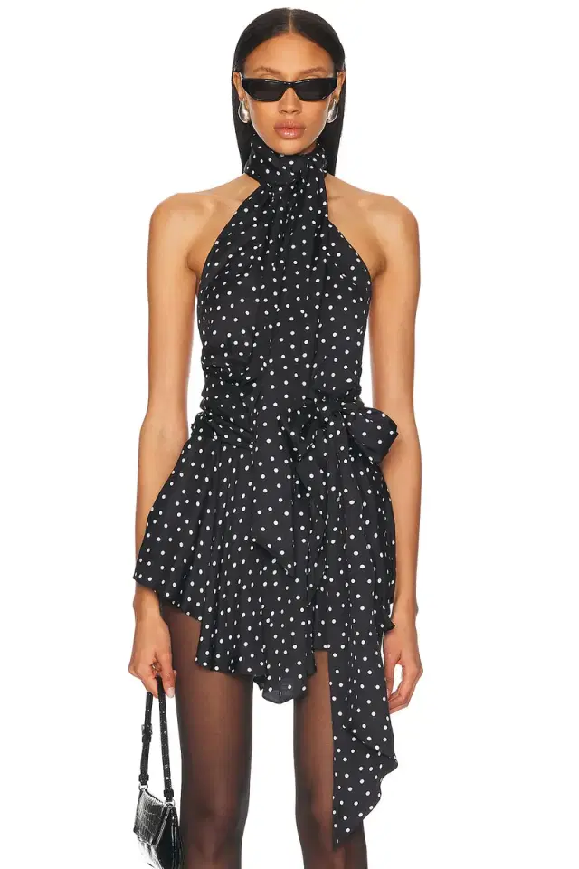 Alexandre Vauthier Polka Dot Sleeveless Blouse