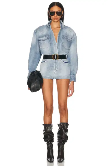 Alexandre Vauthier Denim Mini Skirt | Thumbnail 5