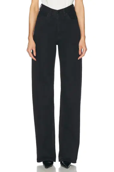 Saint Laurent High Waisted Wide Leg Jeans | Thumbnail 1 Saint Laurent High Waisted Wide Leg Jeans | Thumbnail 1