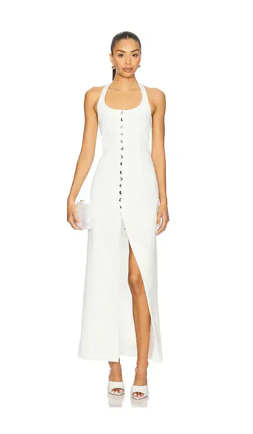 SELMACILEK Button Detail Midi Dress