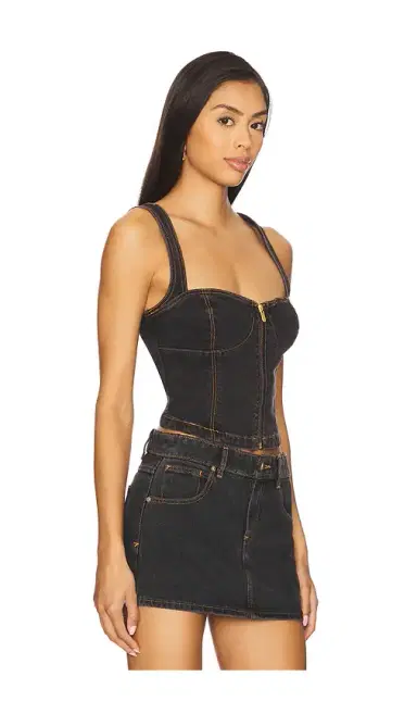 Abrand Cara Denim Top | Thumbnail 2