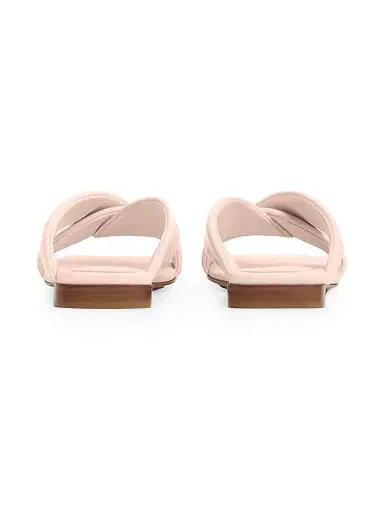 Bottega Veneta Women's Interwoven Leather Flat Sandals - Pink | Thumbnail 4 Bottega Veneta Women's Interwoven Leather Flat Sandals - Pink | Thumbnail 4