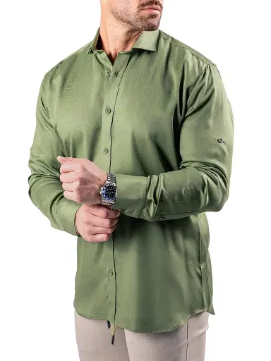 Maceoo Men's Berlin Resistance Shirt - Green | Thumbnail 4