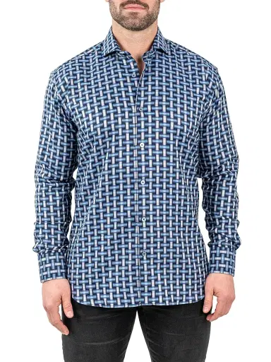 Maceoo Men's Einstein Jacq Digi Weave Shirt | Thumbnail 2 Maceoo Men's Einstein Jacq Digi Weave Shirt | Thumbnail 2