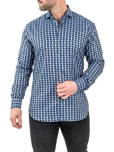 Maceoo Men's Einstein Jacq Digi Weave Shirt | Thumbnail 3 Maceoo Men's Einstein Jacq Digi Weave Shirt | Thumbnail 3