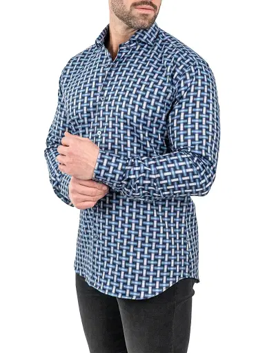 Maceoo Men's Einstein Jacq Digi Weave Shirt | Thumbnail 4 Maceoo Men's Einstein Jacq Digi Weave Shirt | Thumbnail 4