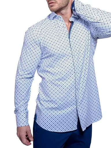 Maceoo Men's Einstein Resistance Shirt - Blue | Thumbnail 6 Maceoo Men's Einstein Resistance Shirt - Blue | Thumbnail 6