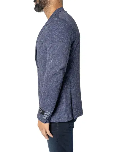 Maceoo Men's Unconstructed Descartes Blazer - Blue | Thumbnail 6 Maceoo Men's Unconstructed Descartes Blazer - Blue | Thumbnail 6