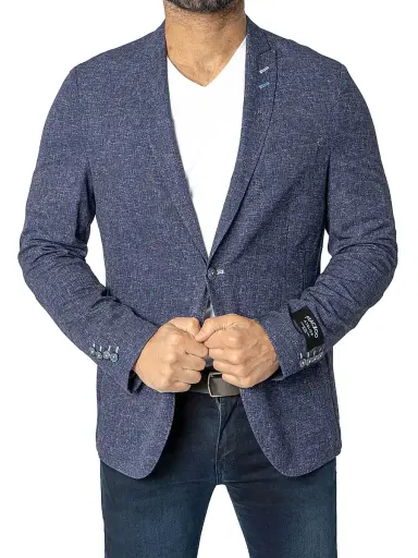 Maceoo Men's Unconstructed Descartes Blazer - Blue | Thumbnail 8 Maceoo Men's Unconstructed Descartes Blazer - Blue | Thumbnail 8