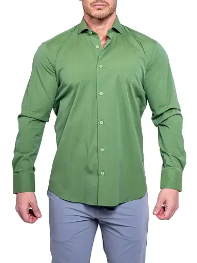 Maceoo Men's Einstein Aristocrat Luxe Stretch Shirt - Green - Size XXXXL | Thumbnail 2