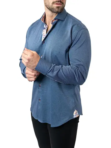 Maceoo Men's Einstein Stretch Shirt - Blue | Thumbnail 2 Maceoo Men's Einstein Stretch Shirt - Blue | Thumbnail 2
