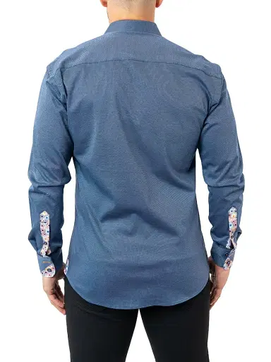 Maceoo Men's Einstein Stretch Shirt - Blue | Thumbnail 5 Maceoo Men's Einstein Stretch Shirt - Blue | Thumbnail 5