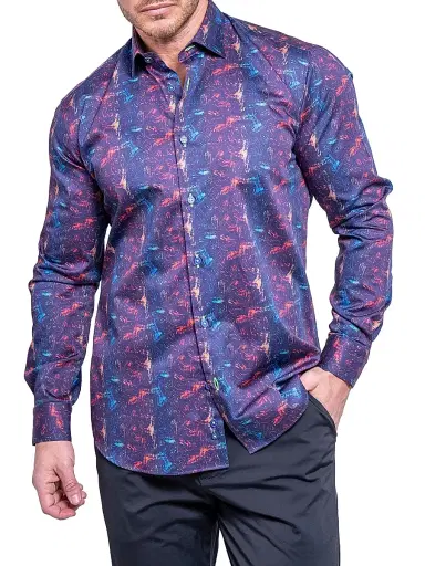 Maceoo Men's Fibonacci Resistance Shirt - Blue Purple - Size Medium | Thumbnail 3 Maceoo Men's Fibonacci Resistance Shirt - Blue Purple - Size Medium | Thumbnail 3