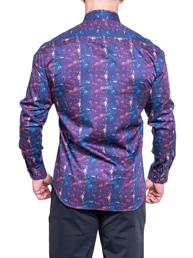 Maceoo Men's Fibonacci Resistance Shirt - Blue Purple - Size Medium | Thumbnail 4 Maceoo Men's Fibonacci Resistance Shirt - Blue Purple - Size Medium | Thumbnail 4