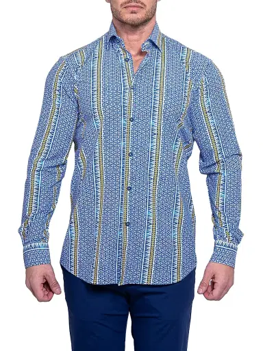 Maceoo Men's Fibonacci Resistance Shirt - Blue | Thumbnail 2 Maceoo Men's Fibonacci Resistance Shirt - Blue | Thumbnail 2
