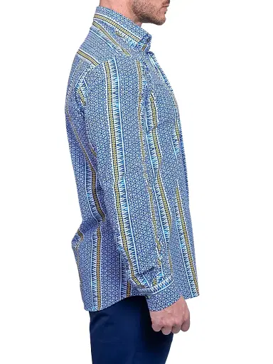 Maceoo Men's Fibonacci Resistance Shirt - Blue | Thumbnail 5 Maceoo Men's Fibonacci Resistance Shirt - Blue | Thumbnail 5