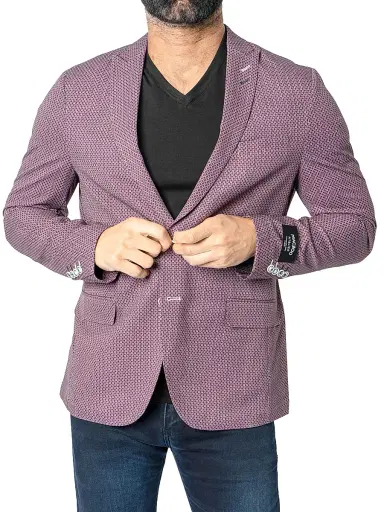 Maceoo Men's Unconstructed French Blazer - Red | Thumbnail 7 Maceoo Men's Unconstructed French Blazer - Red | Thumbnail 7
