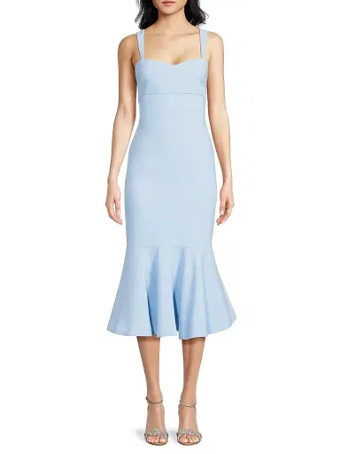 Likely Women's Dalia Sheath Flounce Cocktail Dress - Blue Bell - Size 12 | Thumbnail 3