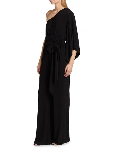 Ramy Brook Women's Miranda One-Shoulder Jumpsuit - Black | Thumbnail 3