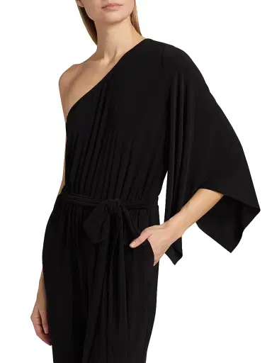 Ramy Brook Women's Miranda One-Shoulder Jumpsuit - Black | Thumbnail 6