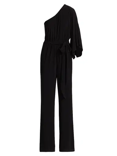 Ramy Brook Women's Miranda One-Shoulder Jumpsuit - Black | Thumbnail 1