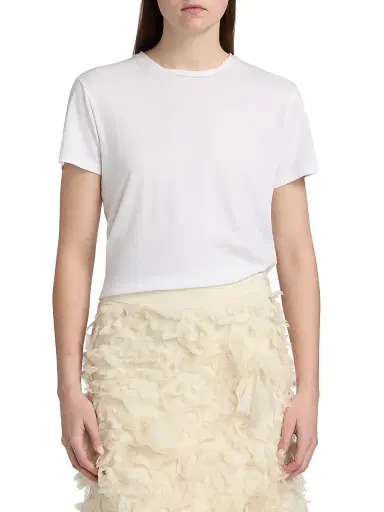 TWP Women's His Jersey Crewneck Tee - White - Size XL | Thumbnail 3
