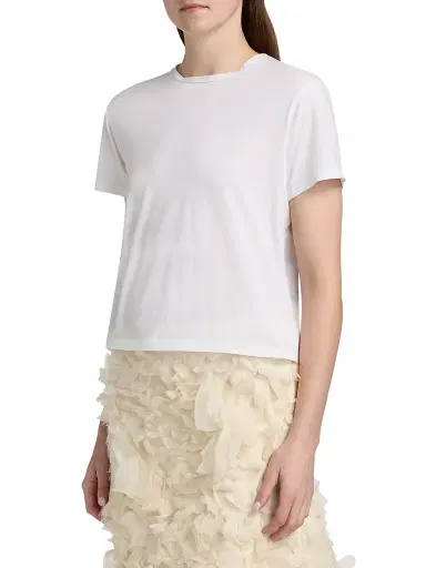 TWP Women's His Jersey Crewneck Tee - White - Size XL | Thumbnail 4
