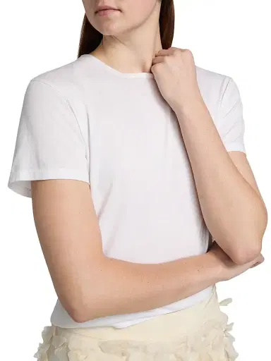 TWP Women's His Jersey Crewneck Tee - White - Size XL | Thumbnail 6
