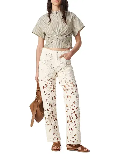 rag & bone Women's Gretchen Striped Poplin Twist Shirt | Thumbnail 2 rag & bone Women's Gretchen Striped Poplin Twist Shirt | Thumbnail 2