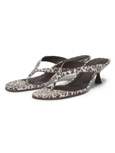 Reformation Women's Sophie 50MM Leopard-Print Suede Sandals - Leopard | Thumbnail 2 Reformation Women's Sophie 50MM Leopard-Print Suede Sandals - Leopard | Thumbnail 2
