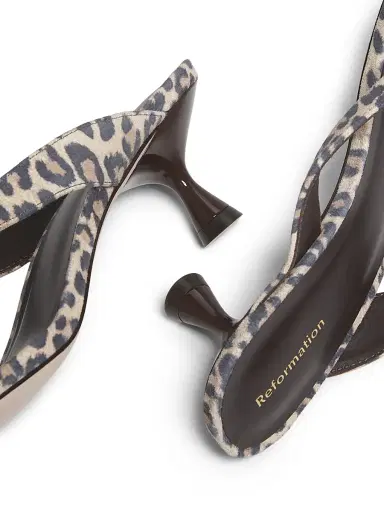 Reformation Women's Sophie 50MM Leopard-Print Suede Sandals - Leopard | Thumbnail 6 Reformation Women's Sophie 50MM Leopard-Print Suede Sandals - Leopard | Thumbnail 6