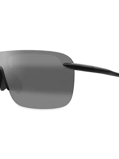 Maui Jim Men's Ekolu Palulu 99MM Shield Sunglasses - Black | Thumbnail 3