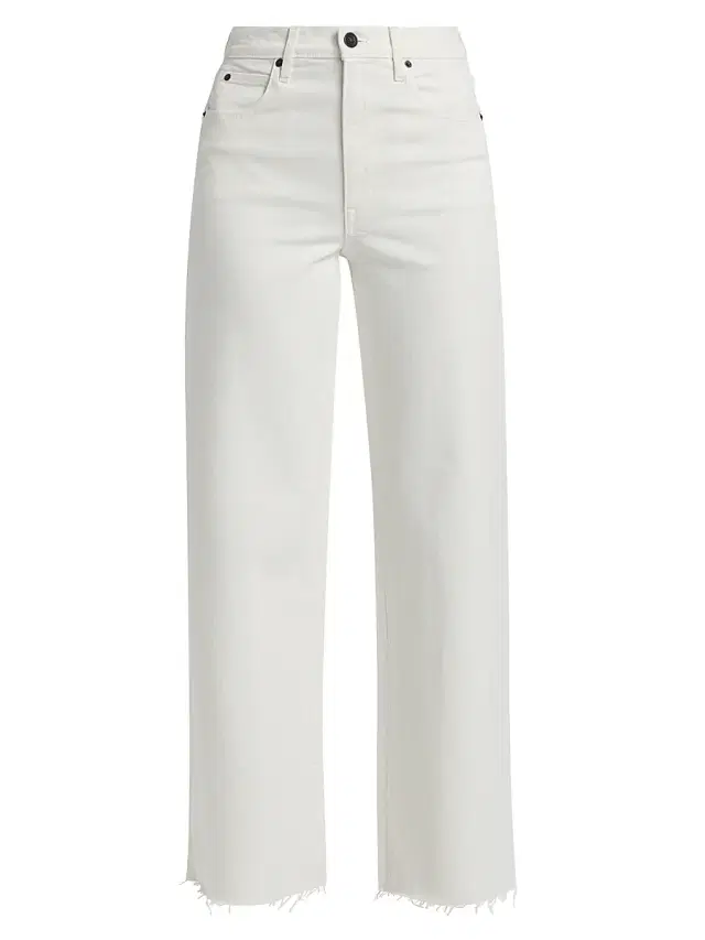 SLVRLAKE Women's Grace Crop High-Rise Jeans - White