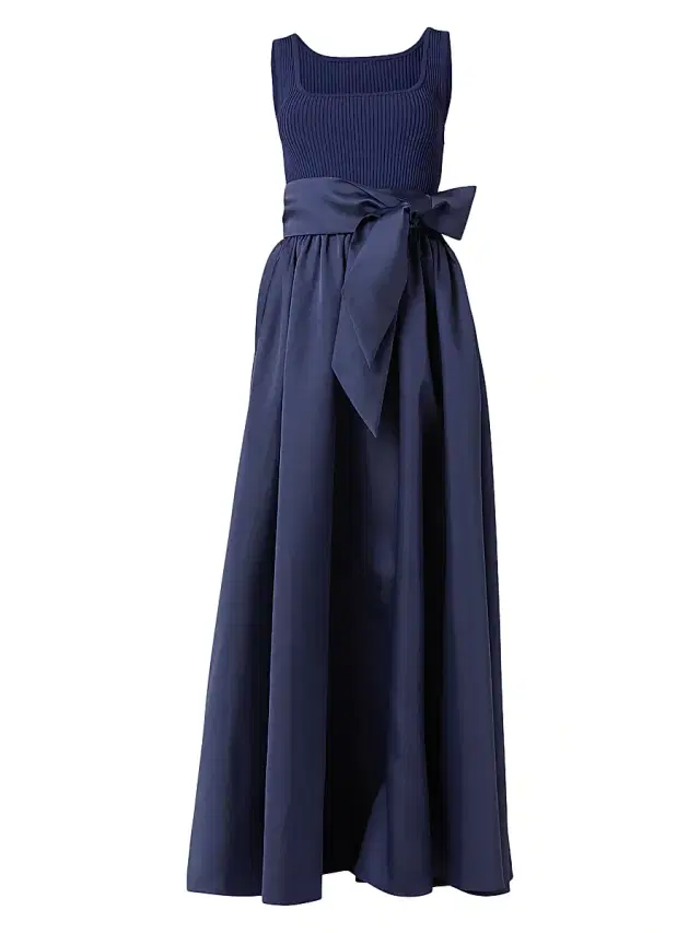 Shoshanna Women's Mercer Mikado-Knit Maxi Dress - Navy