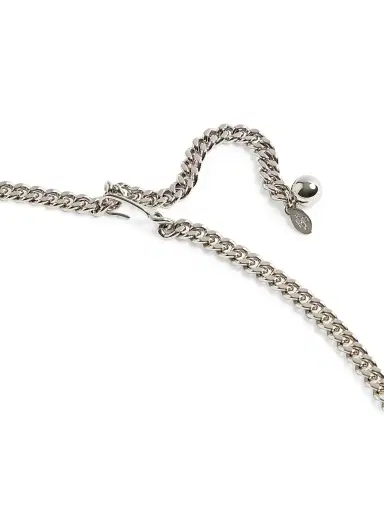 Valentino Garavani Women's Vlogo Signature Chain Belt with Crystals - Palladium Crystal - Size Medium | Thumbnail 4