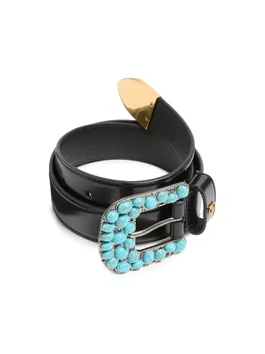 Valentino Garavani Women's Vlogo Signature Brushed Calfskin Belt 30 MM | Thumbnail 3