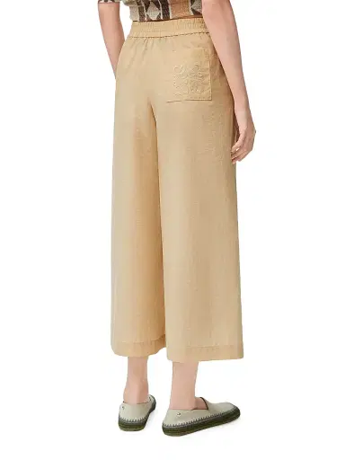 LOEWE Women's x Paula's Ibiza Wide-Leg Crop Trousers - Light Beige | Thumbnail 4 LOEWE Women's x Paula's Ibiza Wide-Leg Crop Trousers - Light Beige | Thumbnail 4
