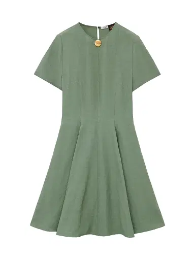 LOEWE Women's x Paula's Ibiza Pebble Pleated Dress - Sage | Thumbnail 3